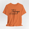All things are Possible Jesus-inspired Christian T-Shirt with Bible Verse