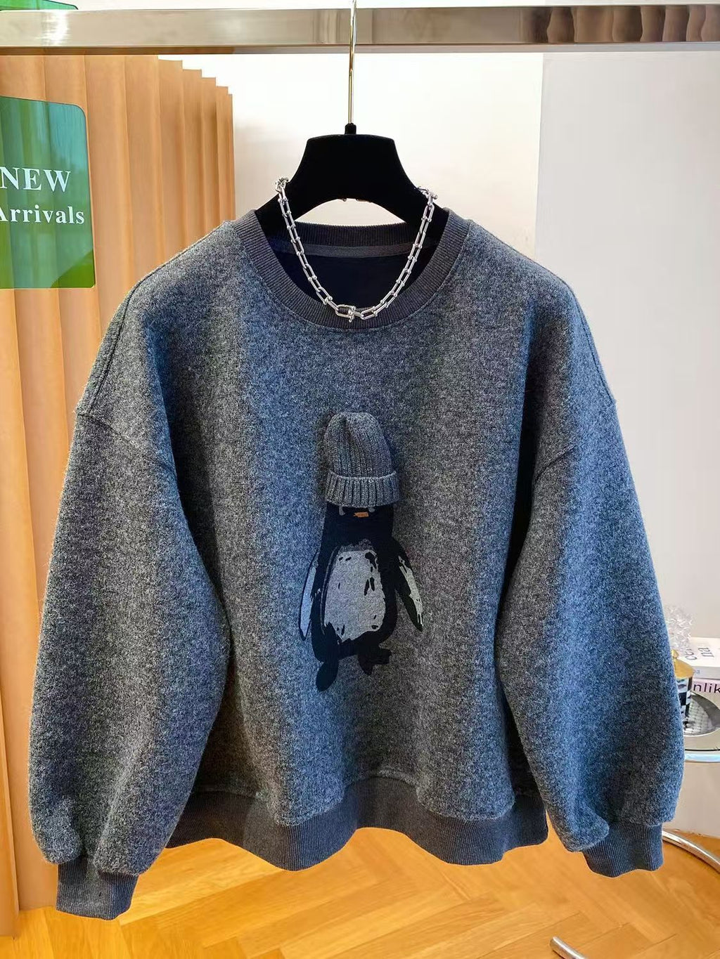 New round neck hoodie