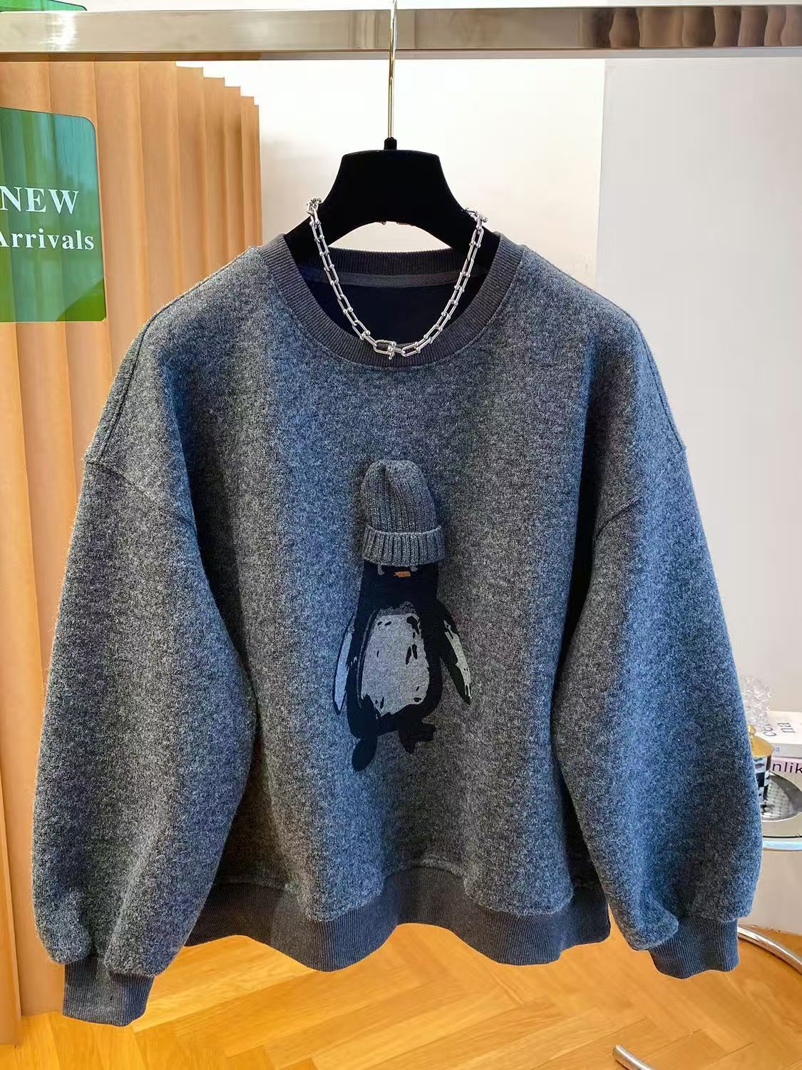 New round neck hoodie