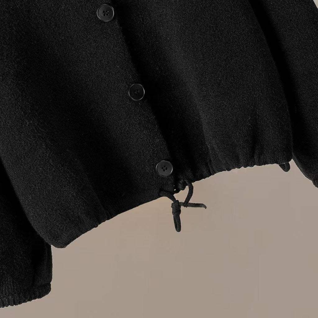 Color blocked single breasted cardigan top