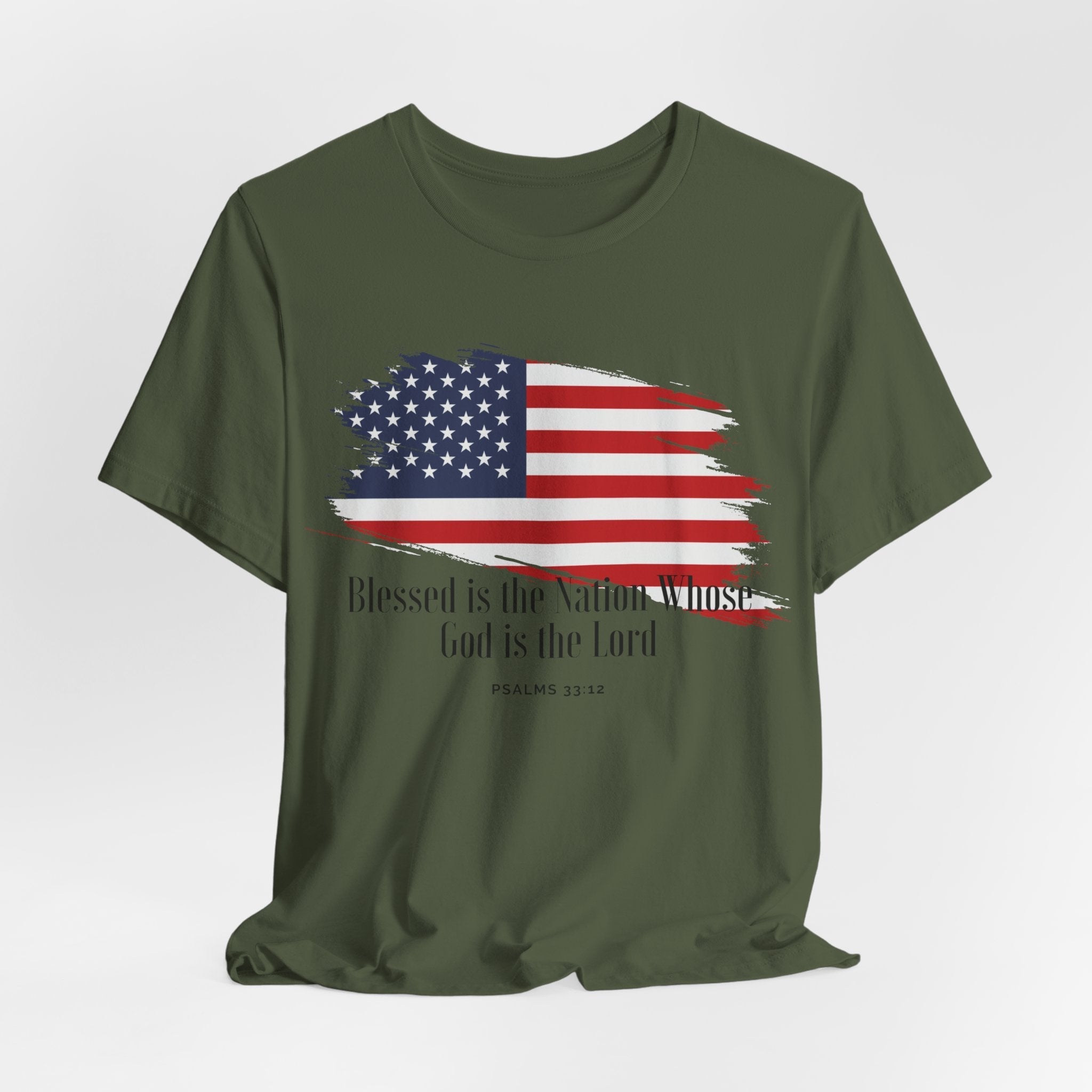 God and Country US Flag Christian T Shirt